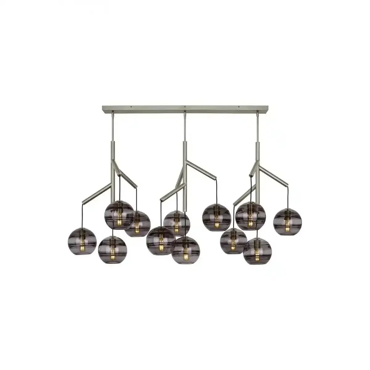 Art Glass Ball Sedona Triple Chandelier - Joyfuzzy