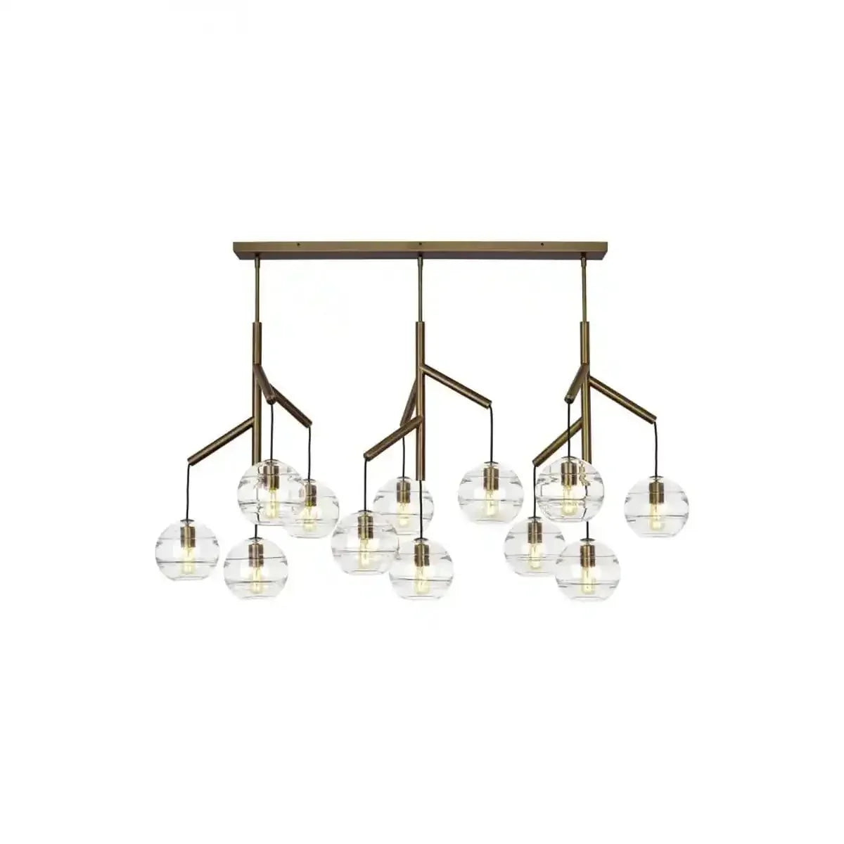 Art Glass Ball Sedona Triple Chandelier - Joyfuzzy