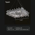 Art Irregular Block Collection Crystal Pendant Chandelier Suit for Living/Dining Room - Joyfuzzy