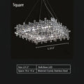 Art Irregular Block Collection Crystal Pendant Chandelier Suit for Living/Dining Room - Joyfuzzy
