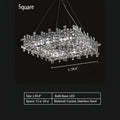Art Irregular Block Collection Crystal Pendant Chandelier Suit for Living/Dining Room - Joyfuzzy