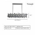 Art Irregular Block Collection Crystal Pendant Chandelier Suit for Living/Dining Room - Joyfuzzy
