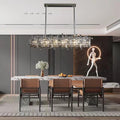 Art Irregular Block Collection Crystal Pendant Chandelier Suit for Living/Dining Room - Joyfuzzy