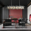 Art Irregular Block Collection Crystal Pendant Chandelier Suit for Living/Dining Room - Joyfuzzy