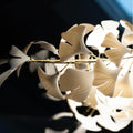 Artistic Tree Branch Pendant Light with Ceramic Ginkgo Leaves for High Ceilings in Hotel or Home - D39.4