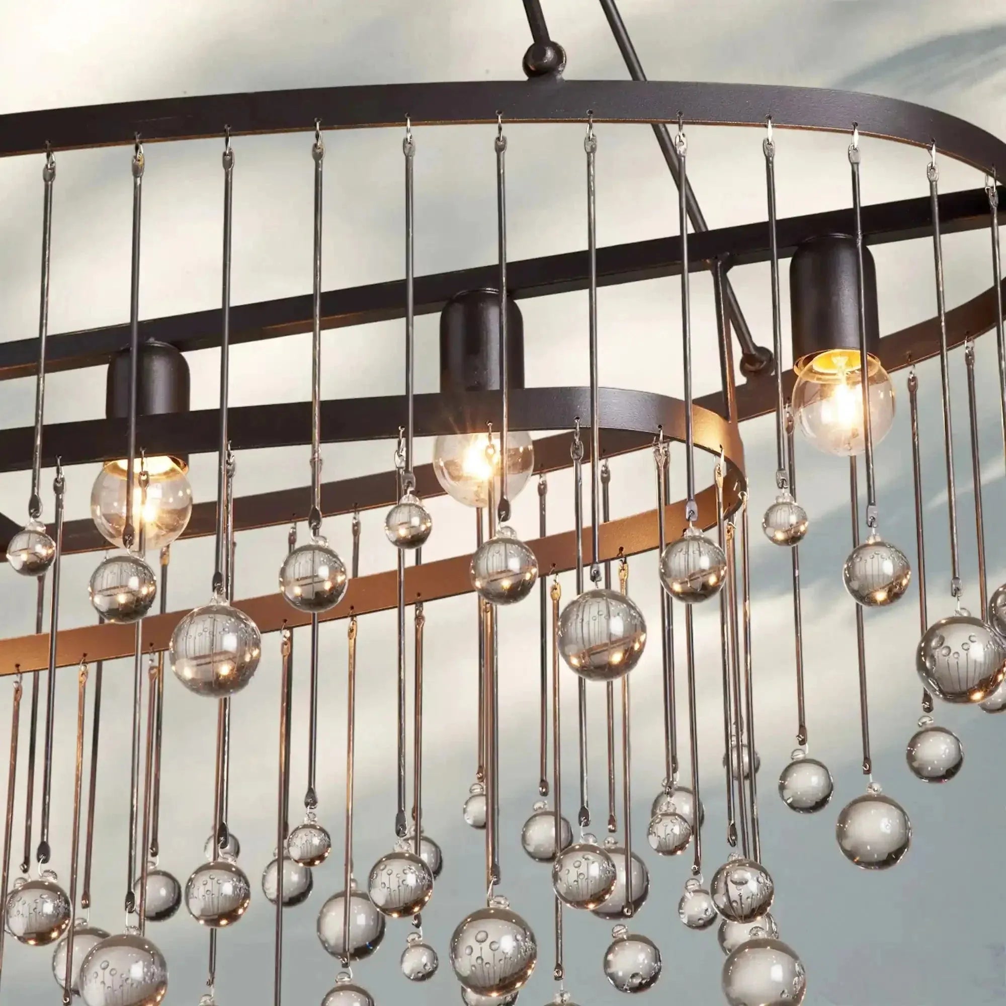 Aubrey 7 Light Oval Chandelier - Joyfuzzy