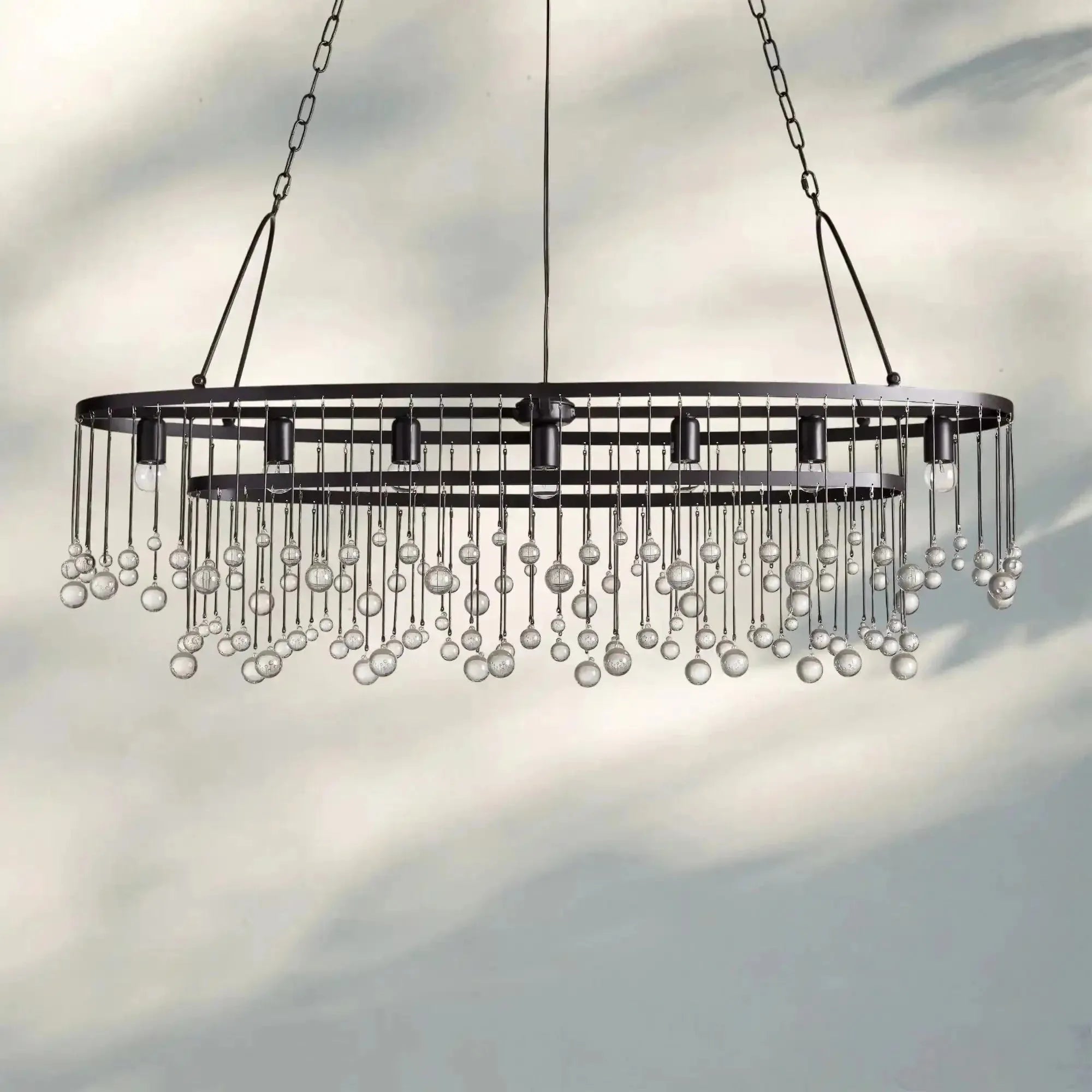Aubrey 7 Light Oval Chandelier - Joyfuzzy