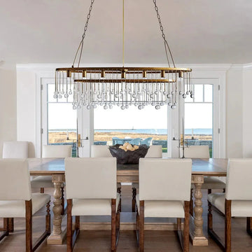 Aubrey 7 Light Oval Chandelier - Joyfuzzy