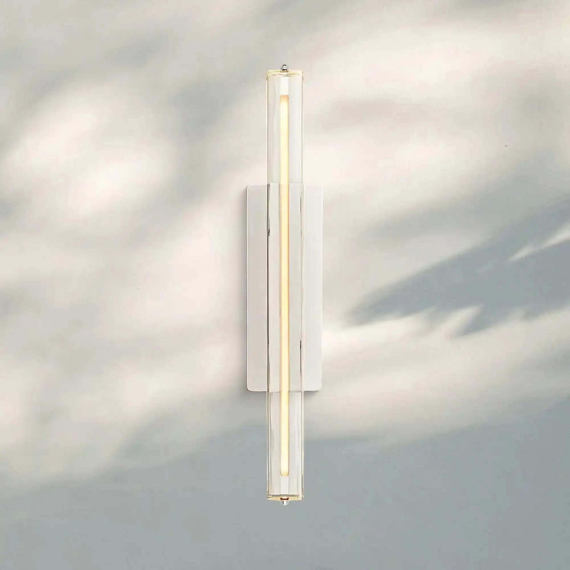 Auduban Crystal Single Wall Sconce-25''-Nickel-