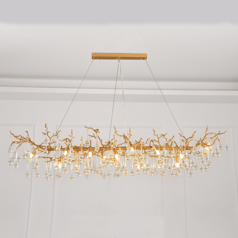 Avis Clear Crystal Branch Chandelier - 59.06“ LJoyfuzzy