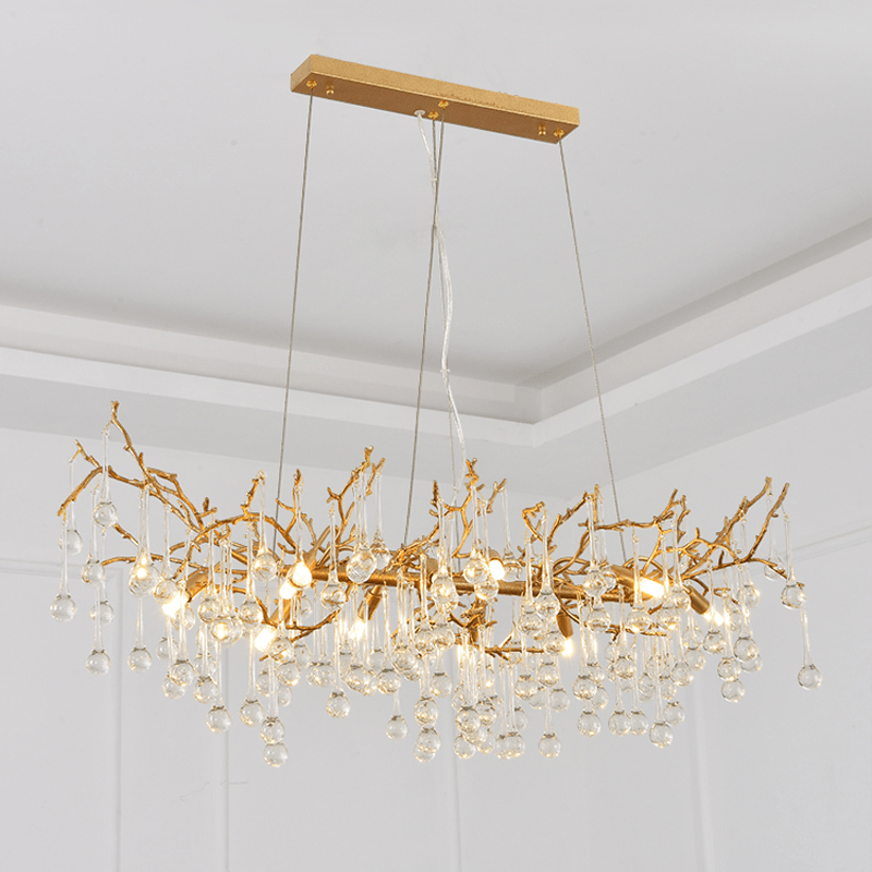 Avis Clear Crystal Branch Chandelier - 39.37“ LJoyfuzzy