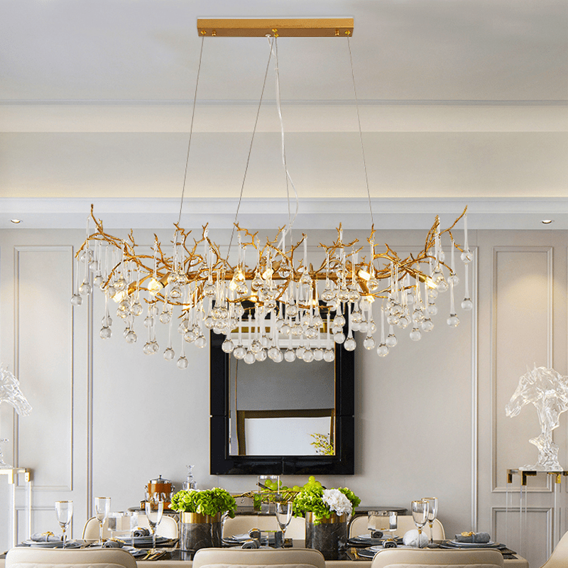 Avis Clear Crystal Branch Chandelier - 59.06“ LJoyfuzzy