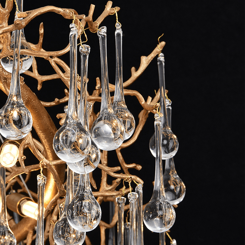 Avis Clear Crystal Ring Branch Chandelier - 23.62" diamJoyfuzzy