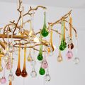 Avis Colorful Crystal Linear Branch Chandelier For Living Room - 31.5“ LJoyfuzzy