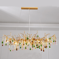 Avis Colorful Crystal Linear Branch Chandelier For Living Room - 31.5“ LJoyfuzzy