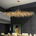 Avis Colorful Crystal Rain Aluminum Branch Chandelier - Joyfuzzy