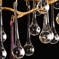 Avis Colorful Crystal Rain Aluminum Branch Chandelier - Joyfuzzy
