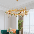 Avis Colorful Crystal Rain Branch Chandelier - 35.43
