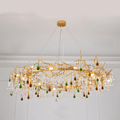 Avis Colorful Crystal Rain Branch Chandelier - 43.31
