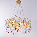 Avis Colorful Crystal Rain Branch Chandelier - 23.62