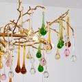 Avis Colorful Crystal Rain Branch Chandelier - 35.43