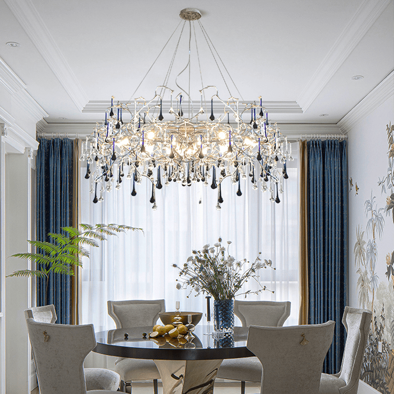 Avis Crystal Rain Branch Chandelier - 31.5" diamColorfulChromeJoyfuzzy