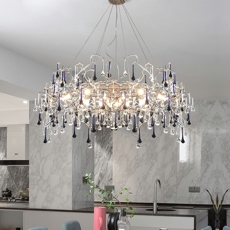 Avis Crystal Rain Branch Chandelier - 31.5" diamColorfulChromeJoyfuzzy
