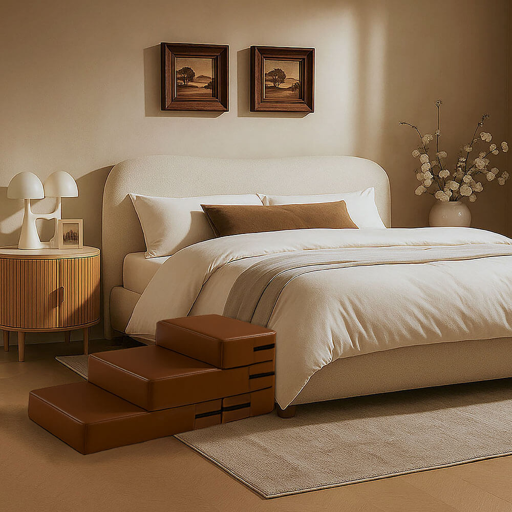 Waterproof Washable PU Leather Modular Multi-Level Pet Stairs