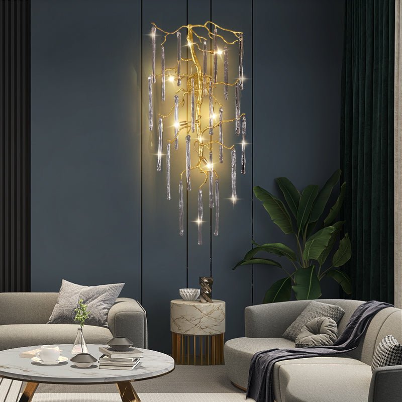Beathe Light Luxury Crystal Branch Wall Sconce - Joyfuzzy