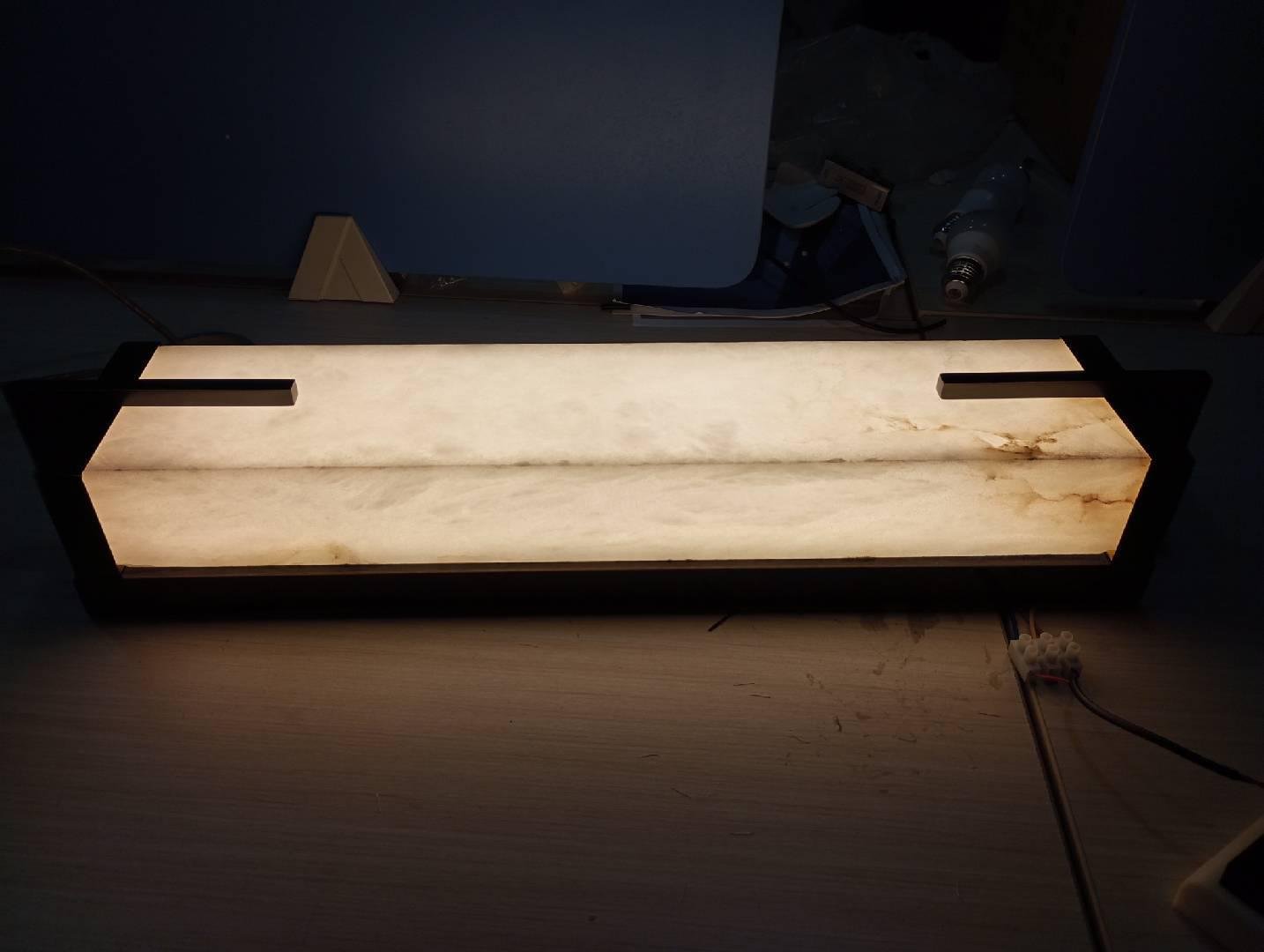 Beckett Alabaster Wall Sconce - ∅ 4.7″ x H 31.5″ Set of 2BronzeJoyfuzzy