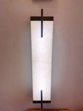 Beckett Alabaster Wall Sconce - ∅ 4.7″ x H 31.5″ Set of 2BronzeJoyfuzzy