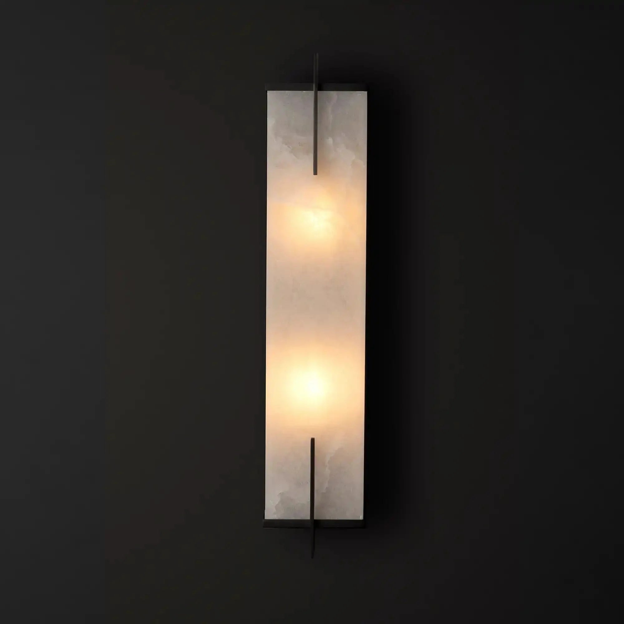 Beckett Alabaster Wall Sconce - ∅ 4.7″ x H 31.5″ / Dia 12cm x H 80cmBrassJoyfuzzy