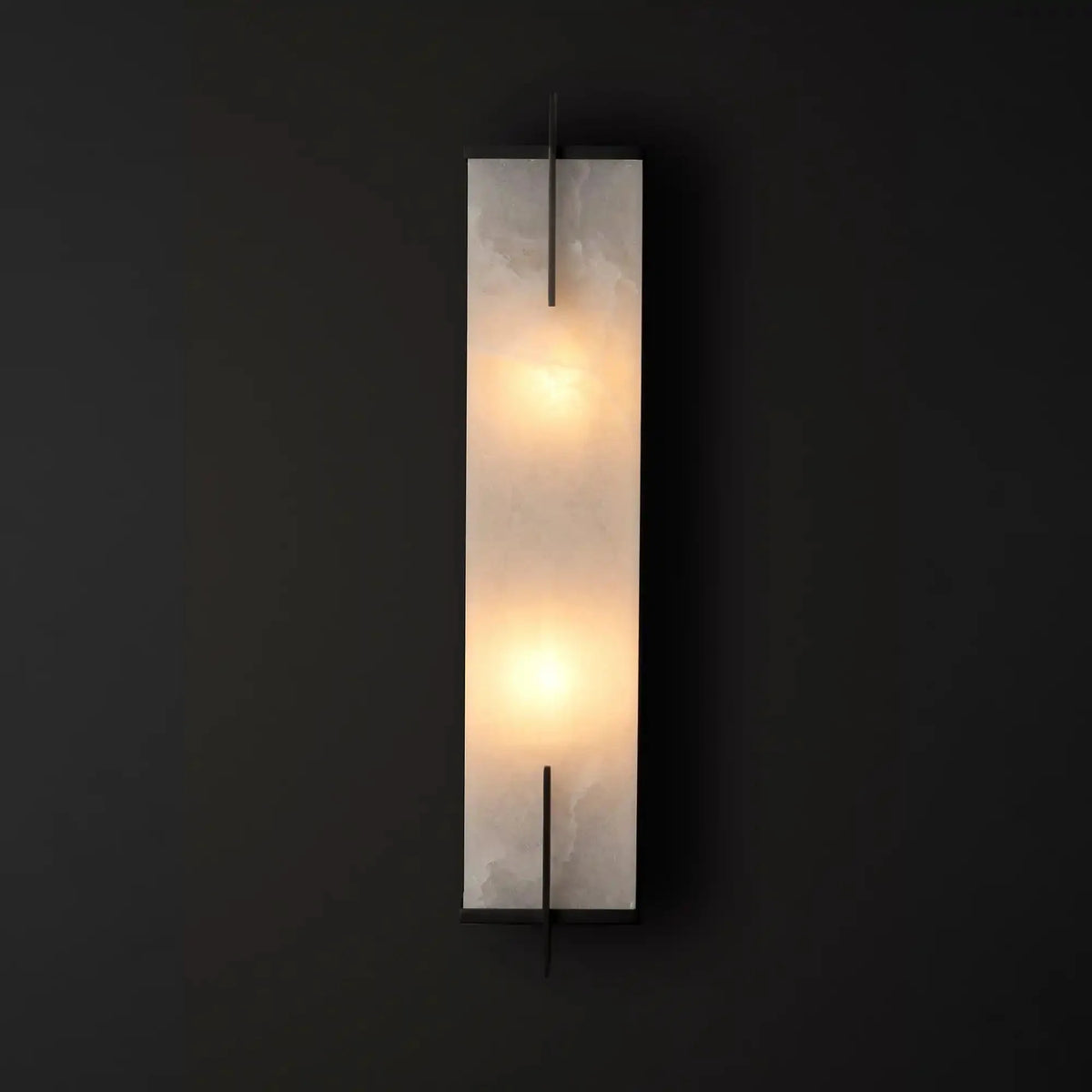 Beckett Alabaster Wall Sconce - ∅ 4.7″ x H 31.5″ / Dia 12cm x H 80cmBrassJoyfuzzy