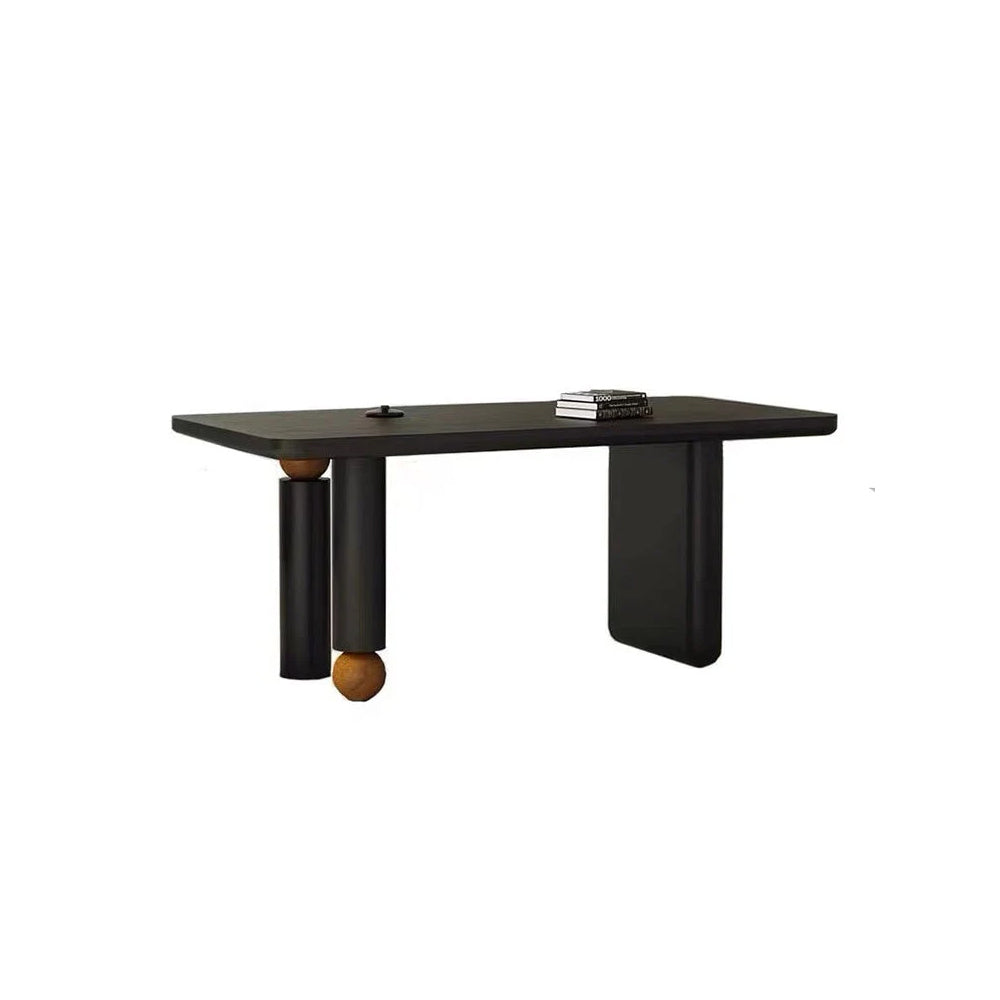 Black Dining Room Table - Unique Rectangle Table for Modern Dining Spaces