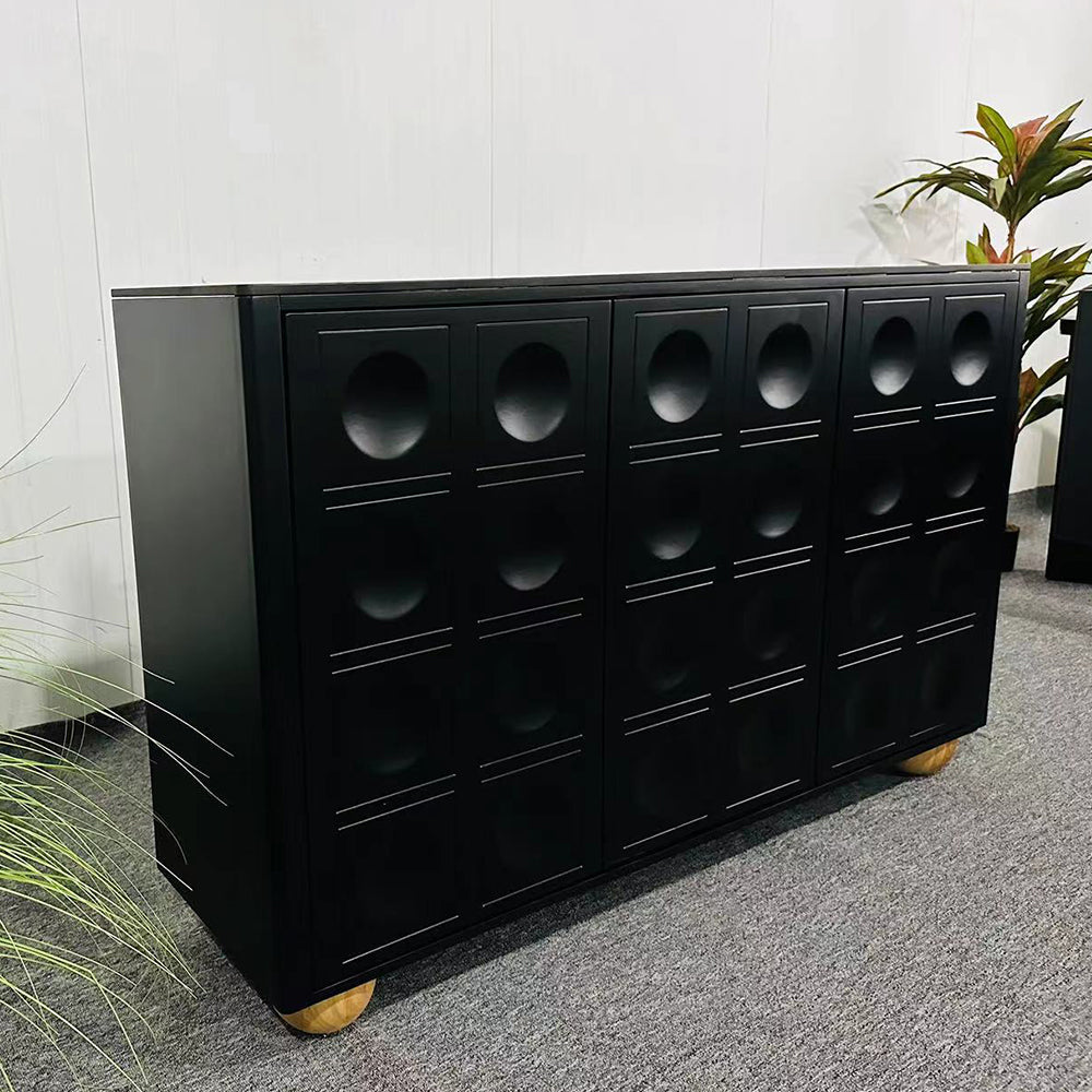 Black Furniture Living Room Cabinet - Stylish Chest of Drawers for Storage