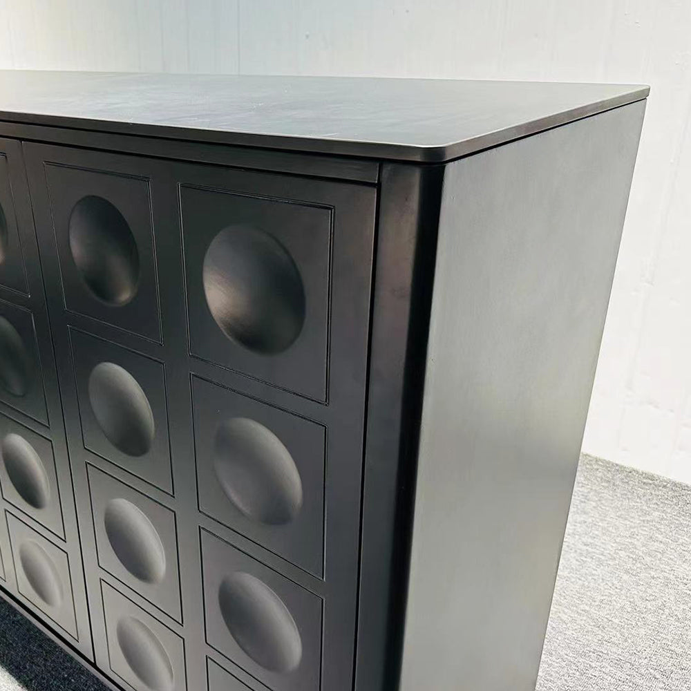 Black Furniture Living Room Cabinet - Stylish Chest of Drawers for Storage