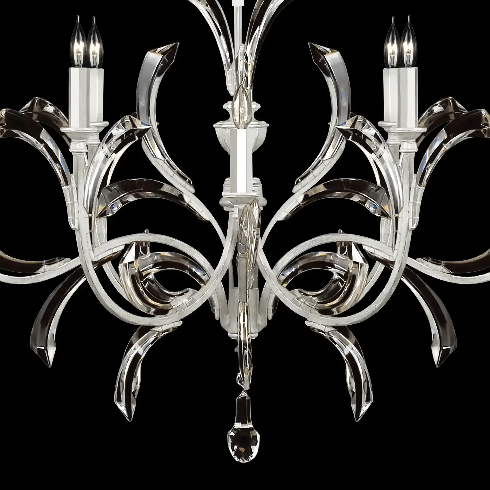 Blush Beveled Arcs 8 - Light Chandelier - Joyfuzzy