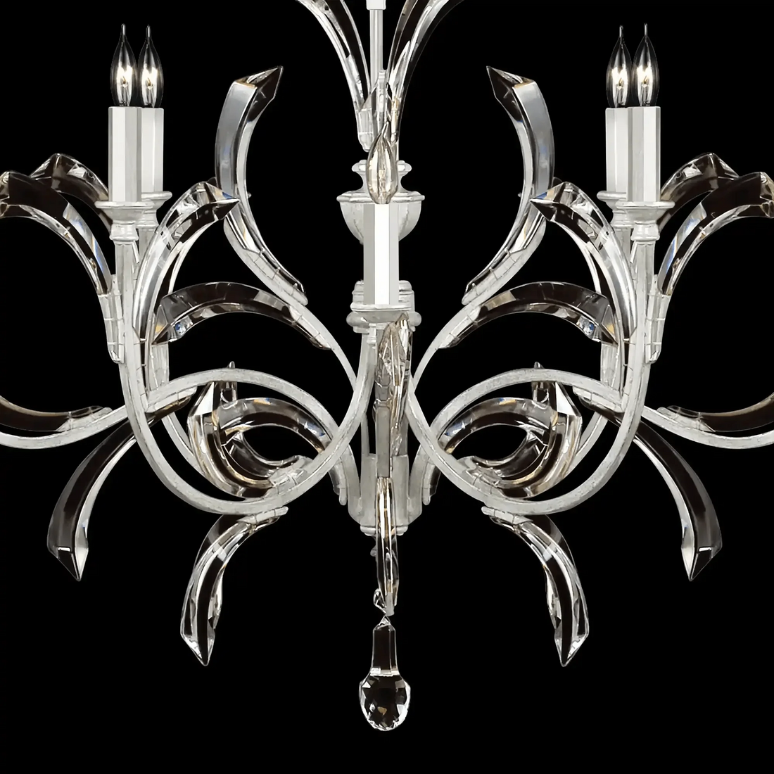 Blush Beveled Arcs 8 - Light Chandelier - Joyfuzzy