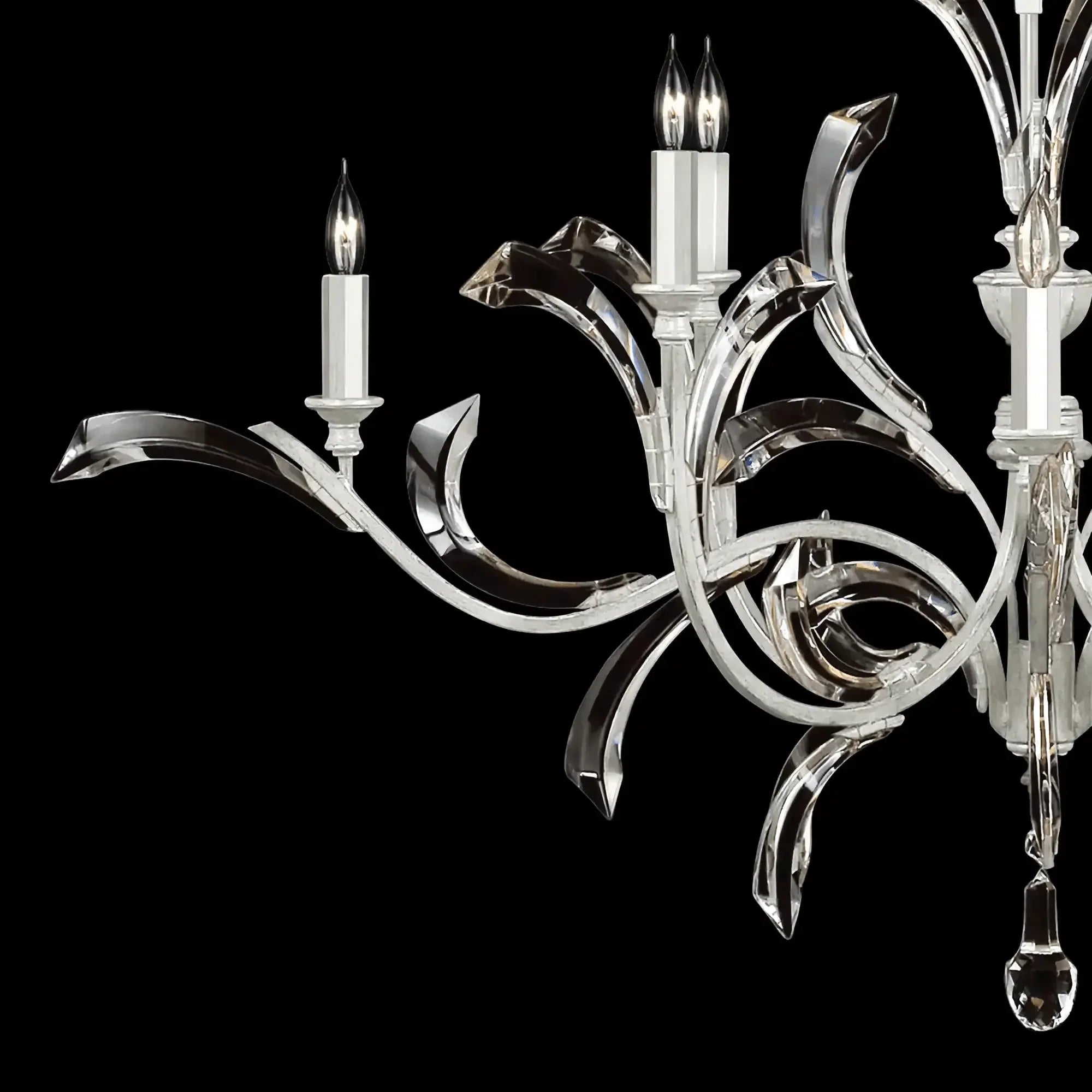 Blush Beveled Arcs 8 - Light Chandelier - Joyfuzzy