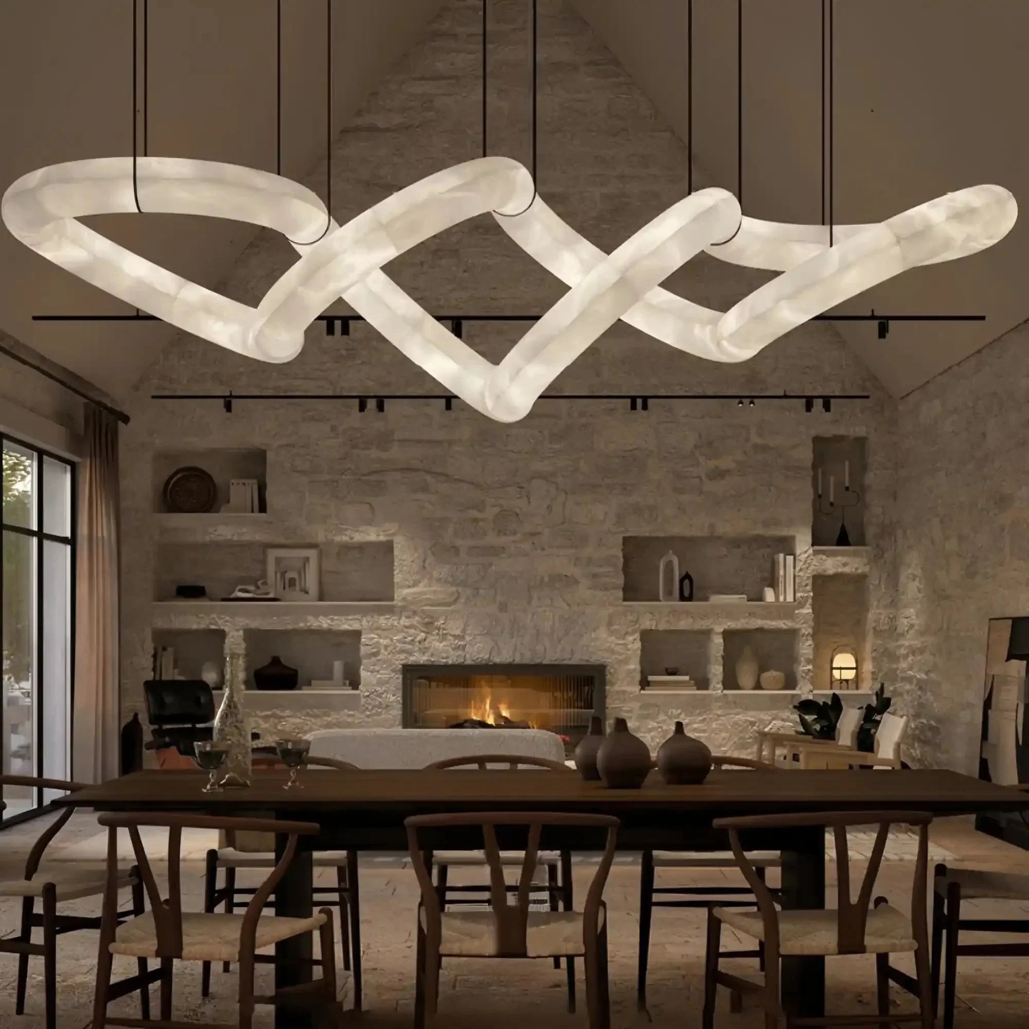Joyfuzzy Infinity Massive Alabaster Chandelier - Joyfuzzy