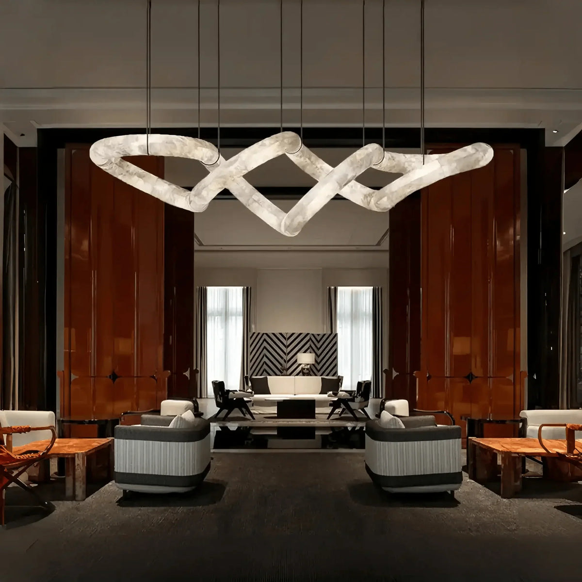 Joyfuzzy Infinity Massive Alabaster Chandelier - Joyfuzzy