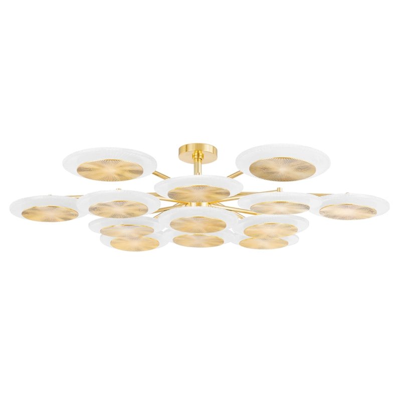 Joyfuzzy Ovo Ice Glass Round Chandelier 56.75" - GoldJoyfuzzy
