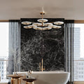 Joyfuzzy Ovo Ice Glass Round Chandelier 56.75