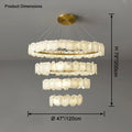 Joyfuzzy Tiered Circular Alabaster Chandelier - Ø47