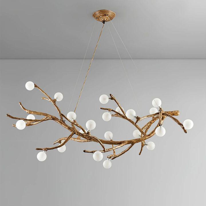 Boho Tree Branch Modern Chandelier - 10 heads Size: Dia 31.4″(80cm) x H 12.5″(32cm)Joyfuzzy