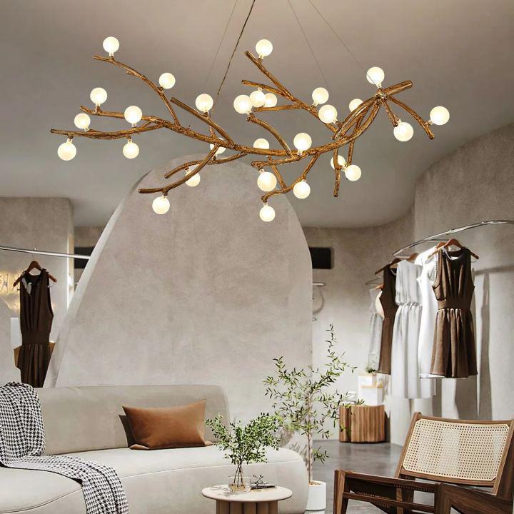 Boho Tree Branch Modern Chandelier - 10 heads Size: Dia 31.4″(80cm) x H 12.5″(32cm)Joyfuzzy