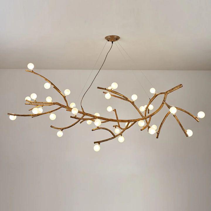 Boho Tree Branch Modern Chandelier - 10 heads Size: Dia 31.4″(80cm) x H 12.5″(32cm)Joyfuzzy