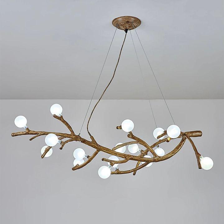Boho Tree Branch Modern Chandelier - 10 heads Size: Dia 31.4″(80cm) x H 12.5″(32cm)Joyfuzzy