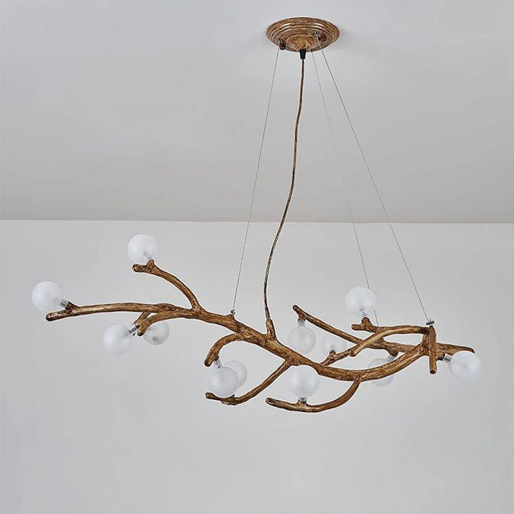 Boho Tree Branch Modern Chandelier - 10 heads Size: Dia 31.4″(80cm) x H 12.5″(32cm)Joyfuzzy