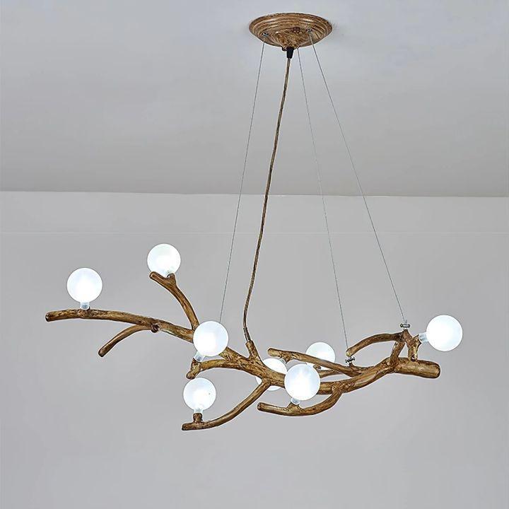 Boho Tree Branch Modern Chandelier - 10 heads Size: Dia 31.4″(80cm) x H 12.5″(32cm)Joyfuzzy